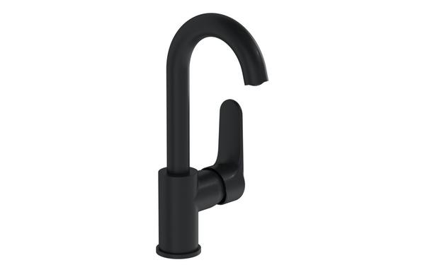 VitrA Root Round Swivel Basin Mixer - Matt Black